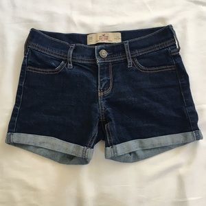 Hollister dark denim shorts